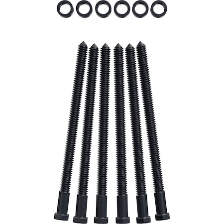 Ekena Millwork Premium 1/2" Barn Door Flat Track Extension Hardware for 1 3/4" Door, Dark Gray GB60014EDG